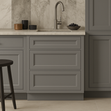 PELHAM & WHITE Keyport Shaker Gray Drawer Base Kitchen Cabinet - 24 in.