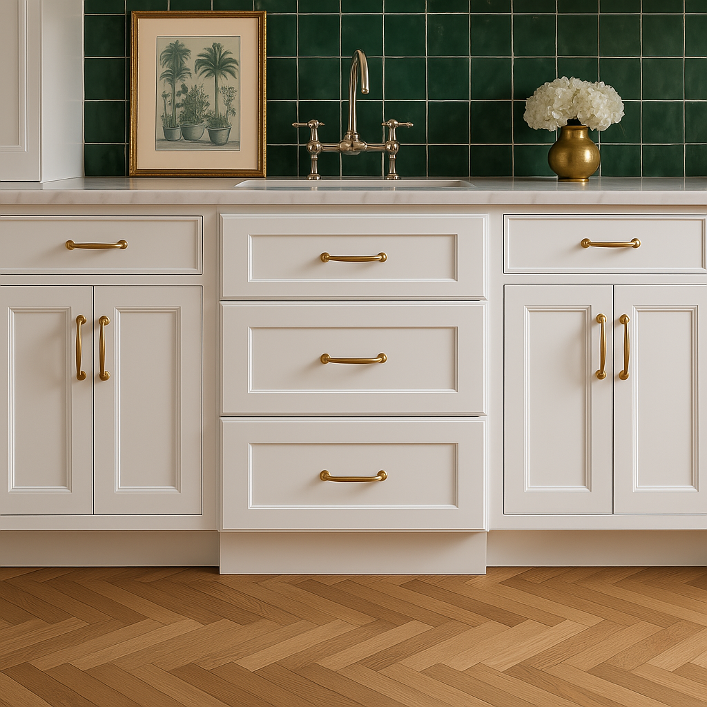 HOMEIBRO Shaker White Plywood Kitchen Cabinet with 3 Drawers - 21 in. W x 24 in. D x 34.5 in. H