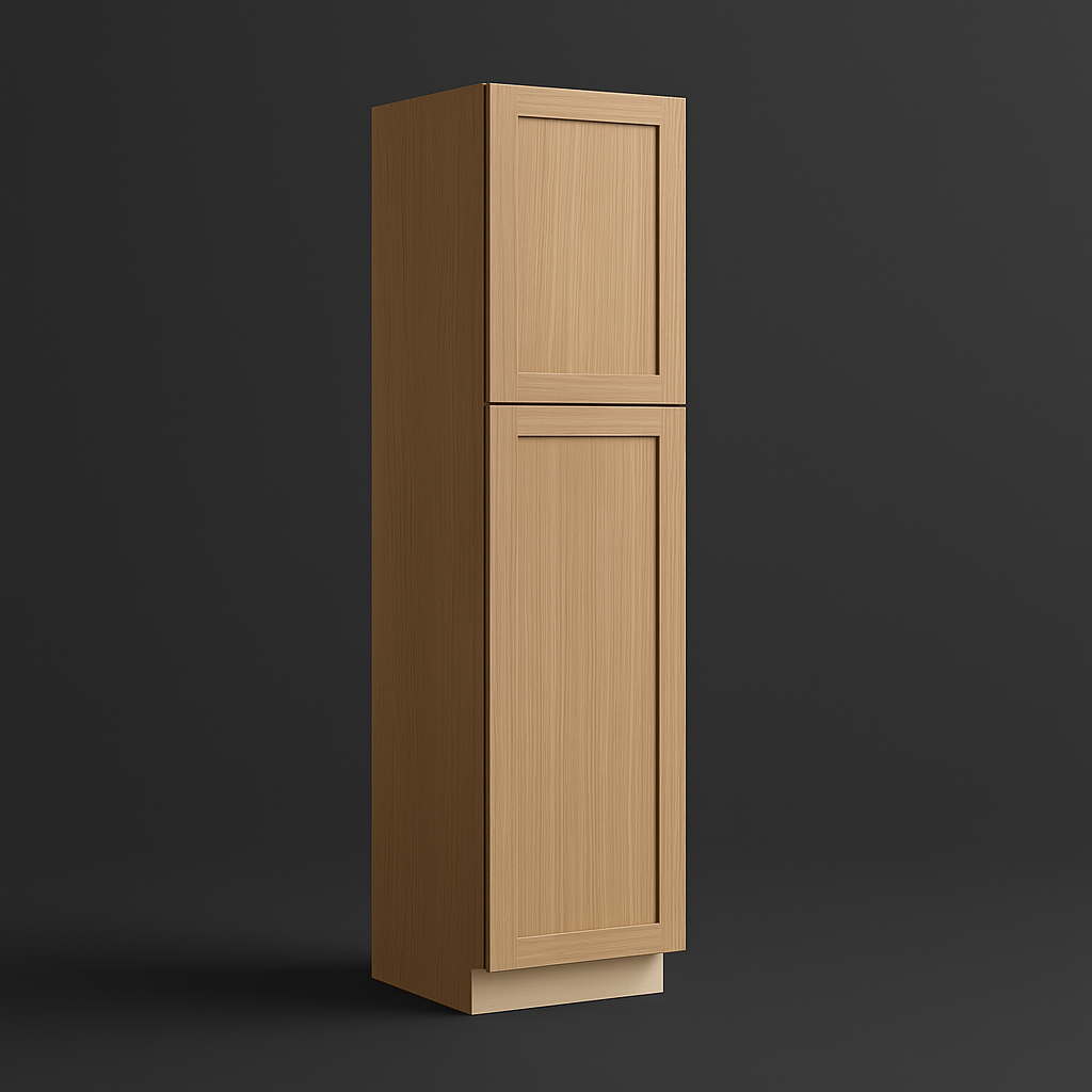 Hampton Bay Avondale White Oak Shaker Pantry Cabinet, 18x24x84 in.