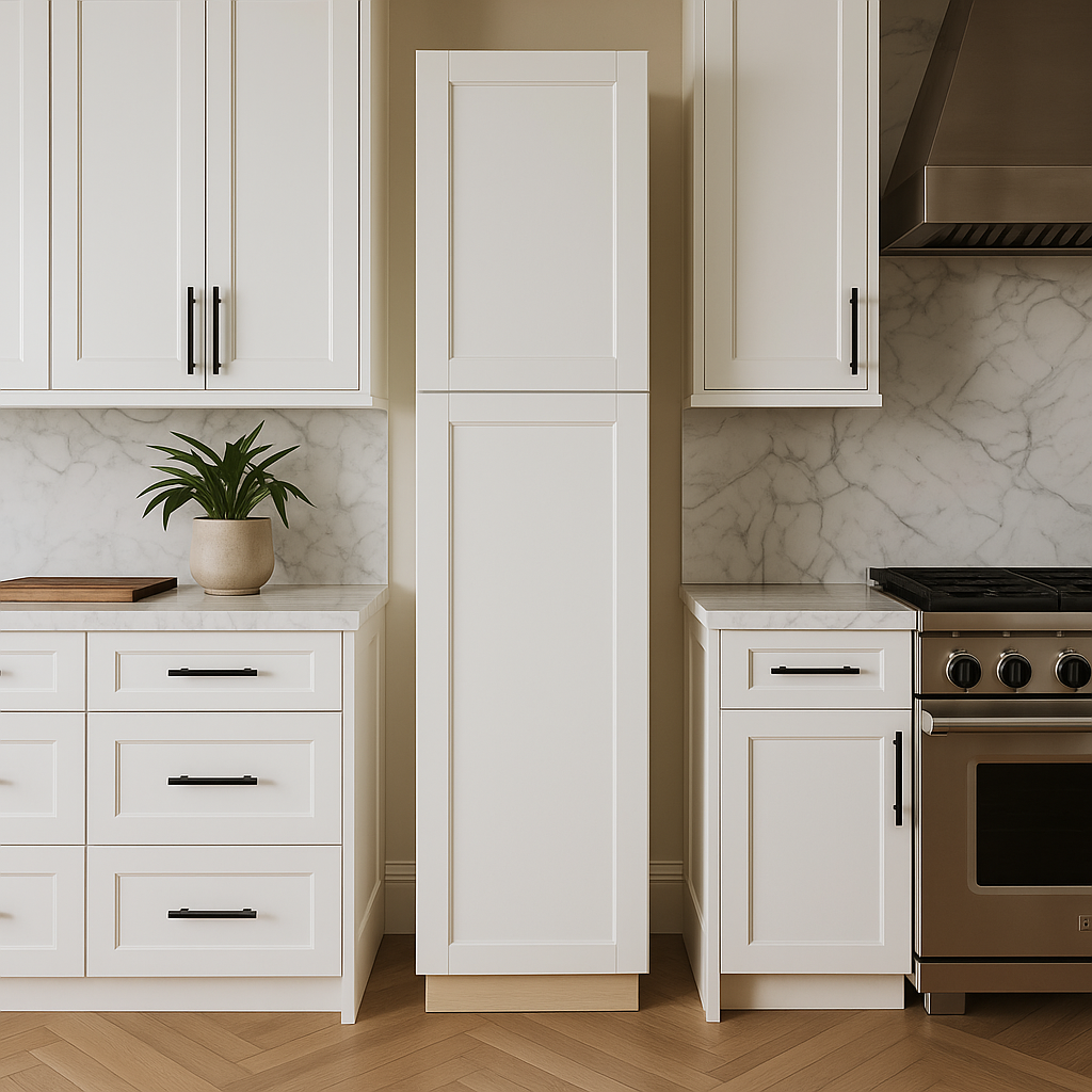 MILL'S PRIDE Richmond Verona White Shaker Pantry Cabinet - 18x24x84