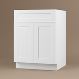 Plywell Ready to Assemble Shaker Base Cabinet with 2-Door and 1 Drawer in White