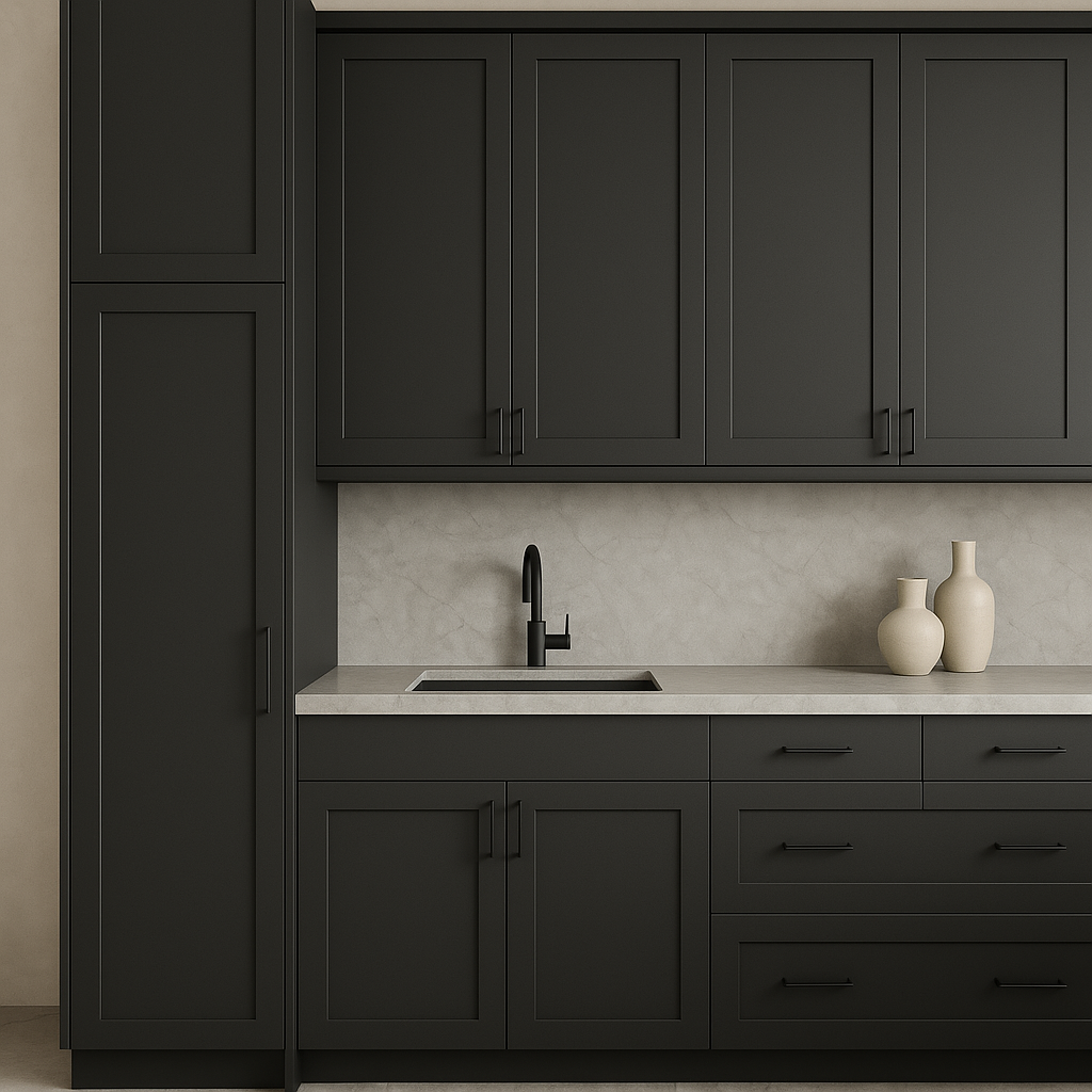 MILL'S PRIDE Richmond Venetian Onyx Shaker Pantry Cabinet, 18" W x 24" D x 84" H