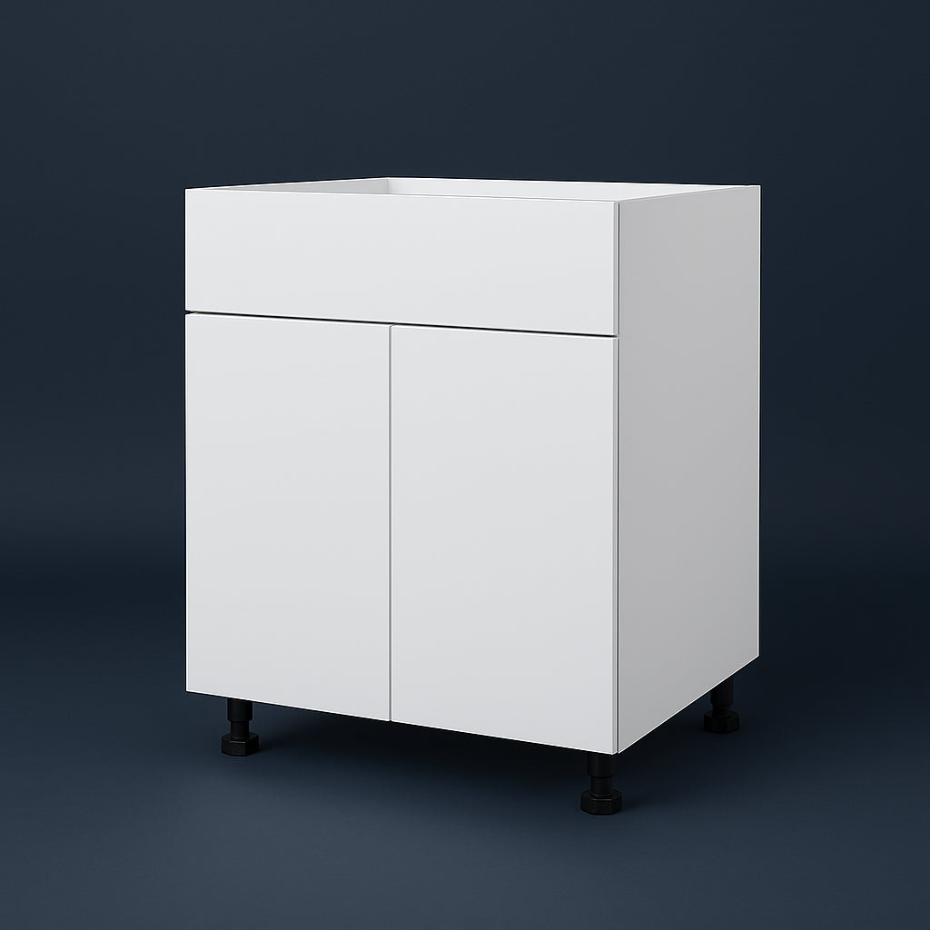 Cambridge Radiance 30 in. White Gloss Slab Base Kitchen Cabinet