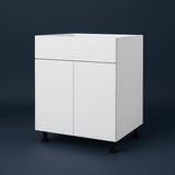 Cambridge Radiance 30 in. White Gloss Slab Base Kitchen Cabinet