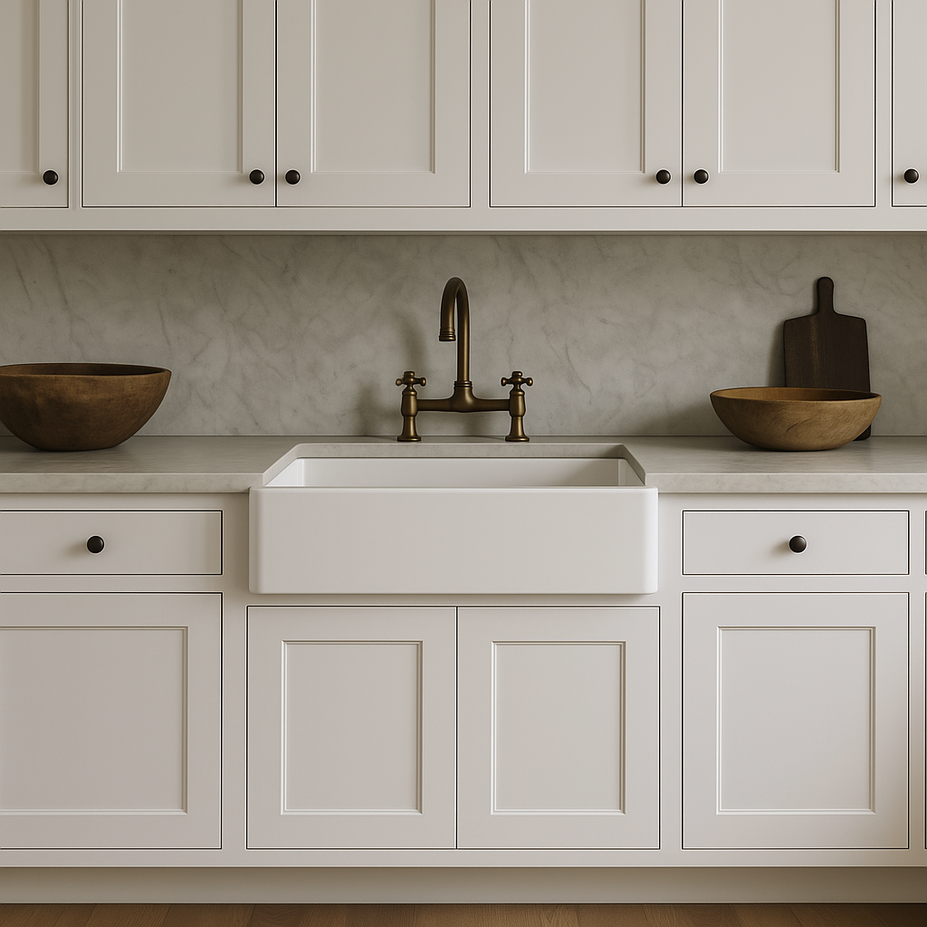 Plywell Shaker Farm Sink Base Cabinet, 36x34.5x24 in, White