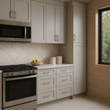 Hampton Bay Avondale Shaker Pantry Kitchen Cabinet, Dove Gray, 18x24x96