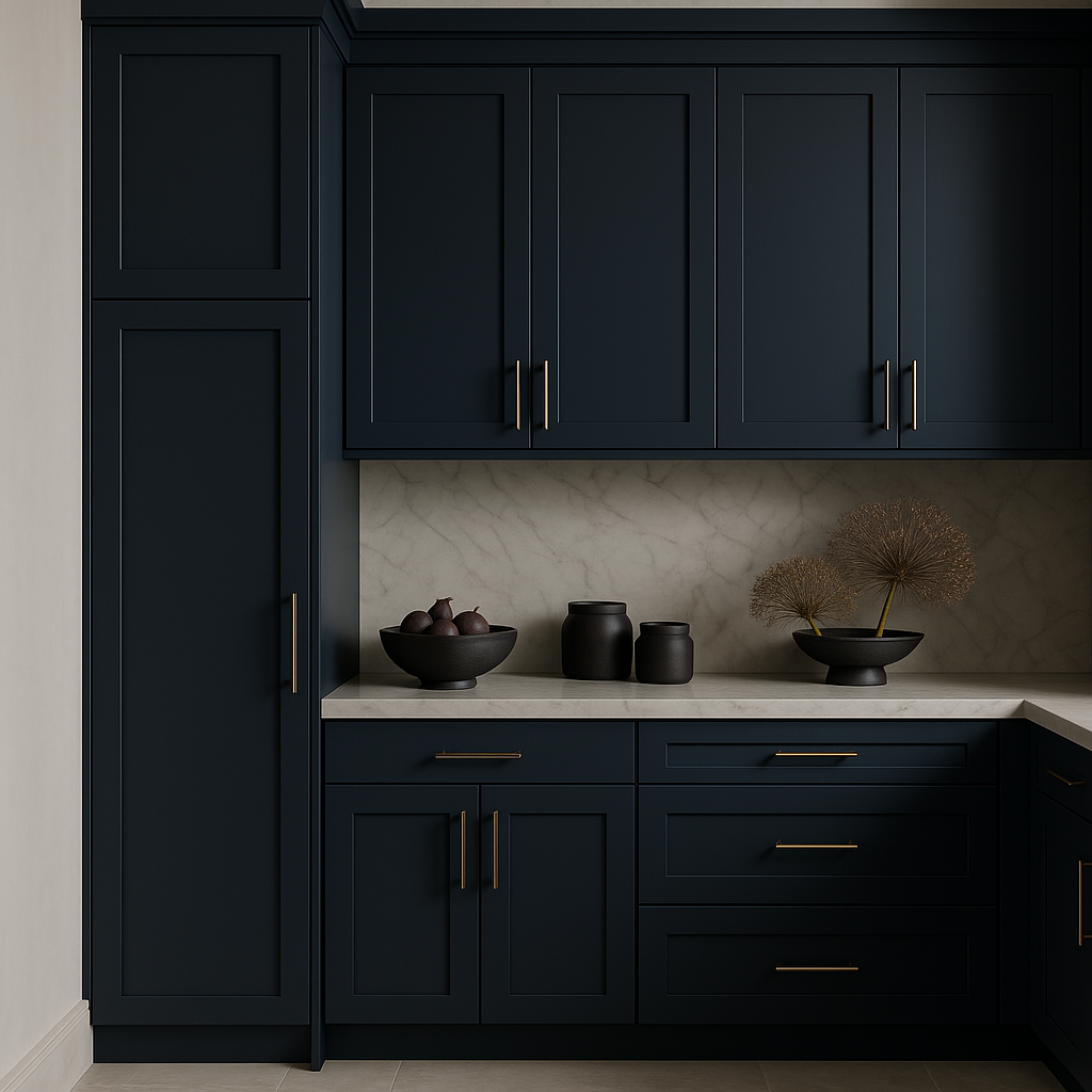 MILL'S PRIDE Valencia Blue Shaker Pantry Cabinet - 18" W x 24" D x 90" H