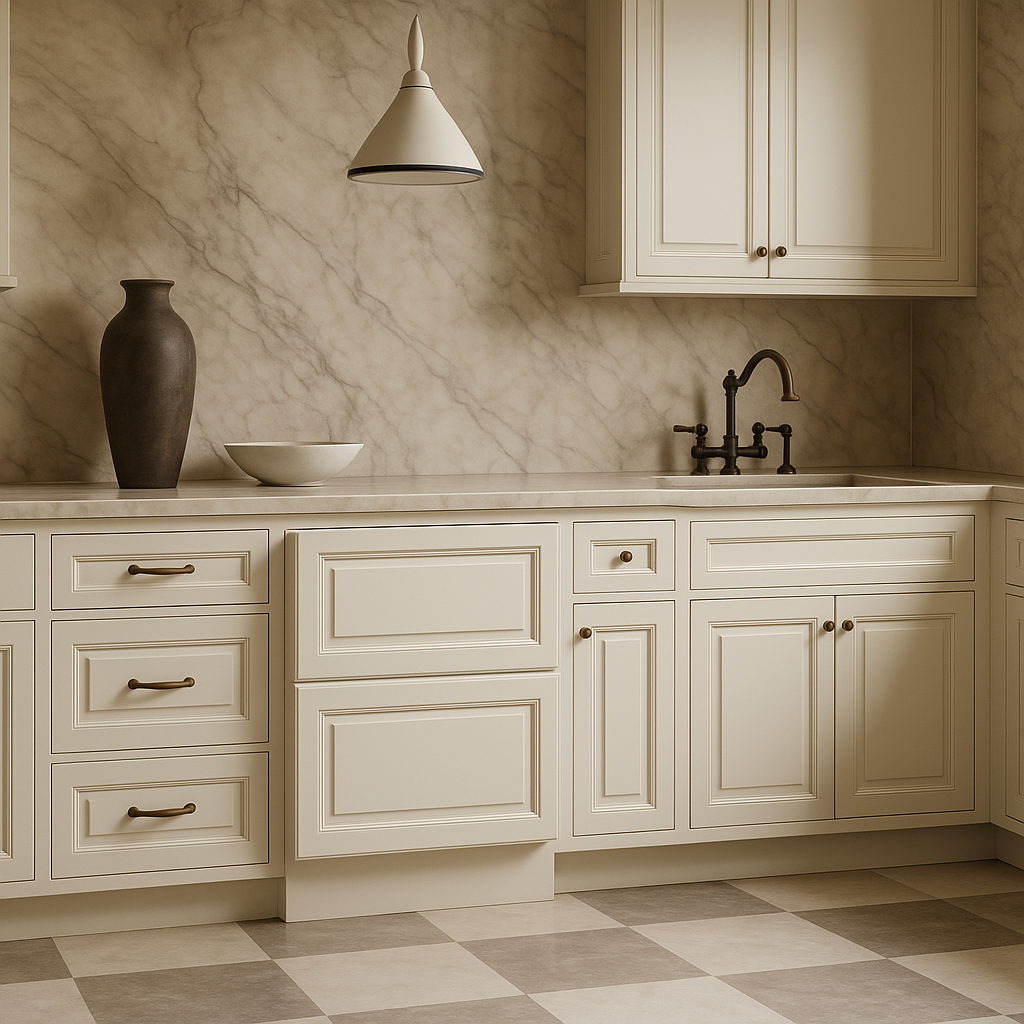 CASAINC 30 in. Glacier White Plywood Kitchen Cabinet with 2 Drawers
