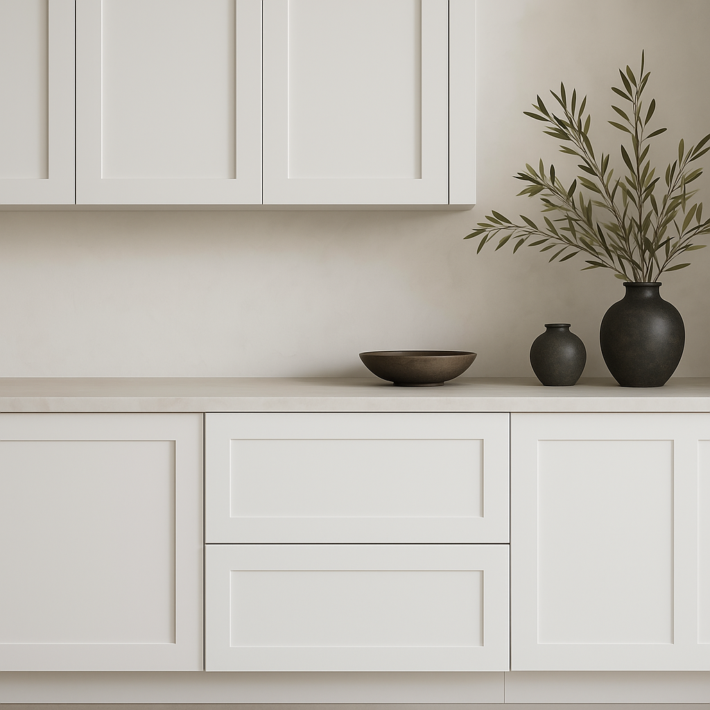 HOMEIBRO Shaker White Plywood Kitchen Cabinet with 2 Drawers - 36 in. W x 24 in. D x 34.5 in. H