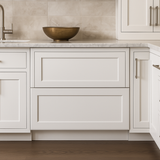 HOMEIBRO Shaker White Plywood Kitchen Cabinet with 2 Drawers - 36 in. W x 24 in. D x 34.5 in. H