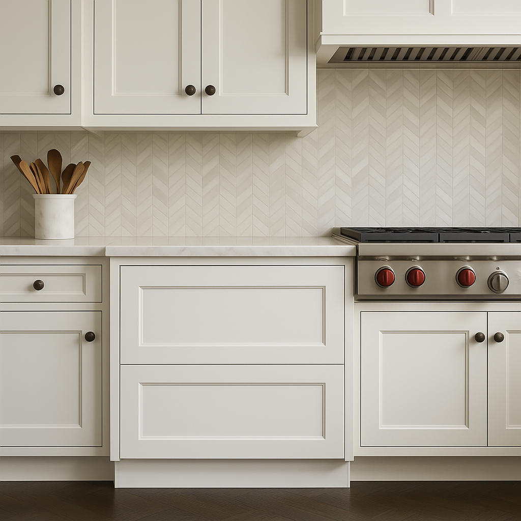 HOMEIBRO Shaker White Plywood Kitchen Cabinet with 2 Drawers - 36 in. W x 24 in. D x 34.5 in. H