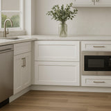 CASAINC 36" White Shaker Kitchen Cabinet with 2 Drawers