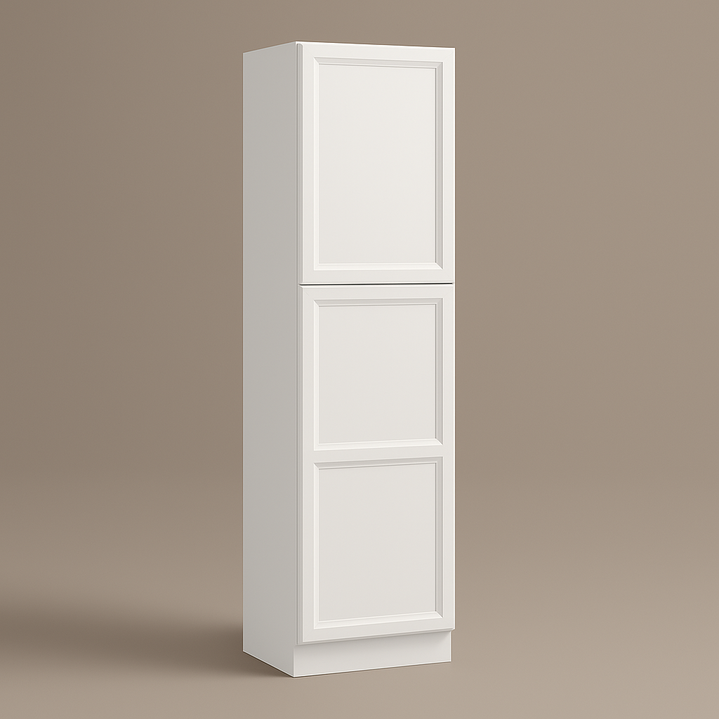 PELHAM & WHITE Keyport Shaker Pantry Cabinet, 18 in. W x 24 in. D x 90 in. H, White