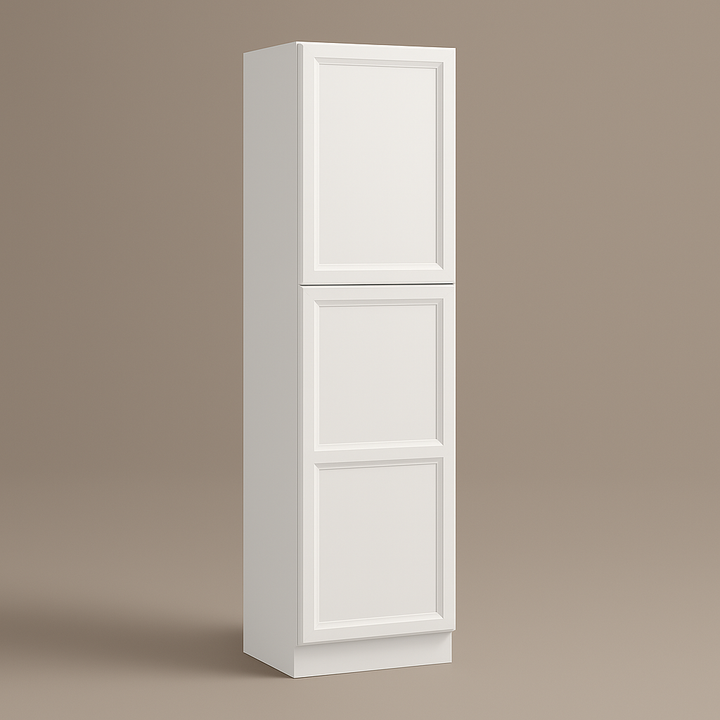 PELHAM & WHITE Keyport Shaker Pantry Cabinet, 18 in. W x 24 in. D x 90 in. H, White