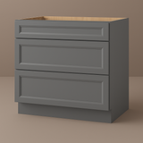 PELHAM & WHITE Keyport Shaker Charcoal Plywood Drawer Base Kitchen Cabinet