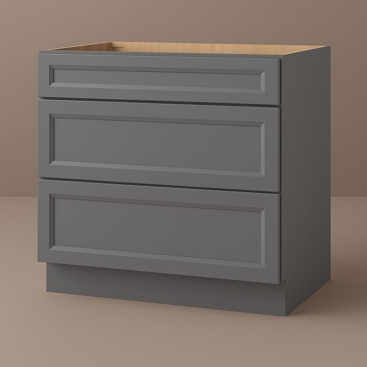 PELHAM & WHITE Keyport Shaker Charcoal Plywood Drawer Base Kitchen Cabinet