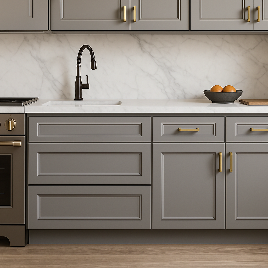 PELHAM & WHITE Keyport Shaker Charcoal Plywood Drawer Base Kitchen Cabinet