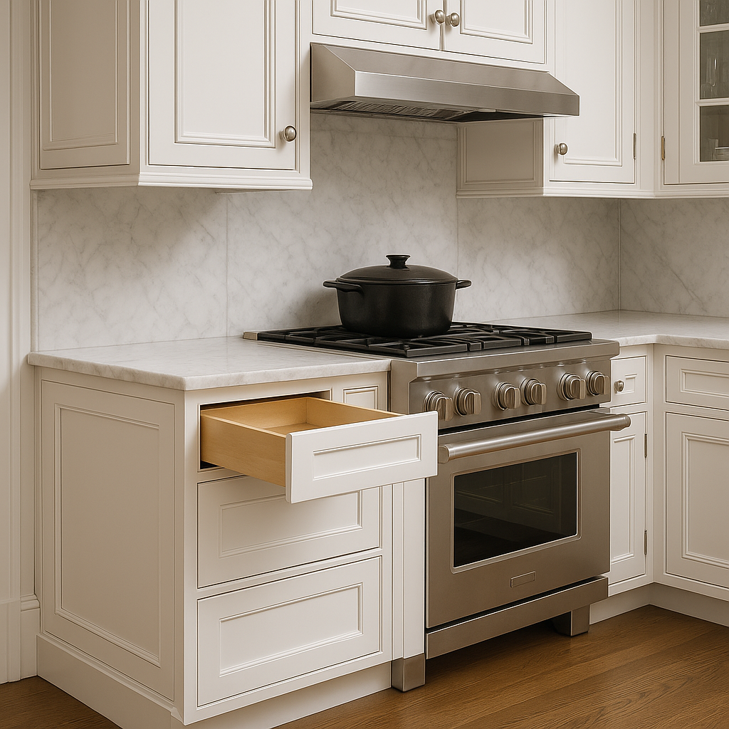 WOWOW 24" White Plywood Bathroom Cabinet with Soft Close Drawers
