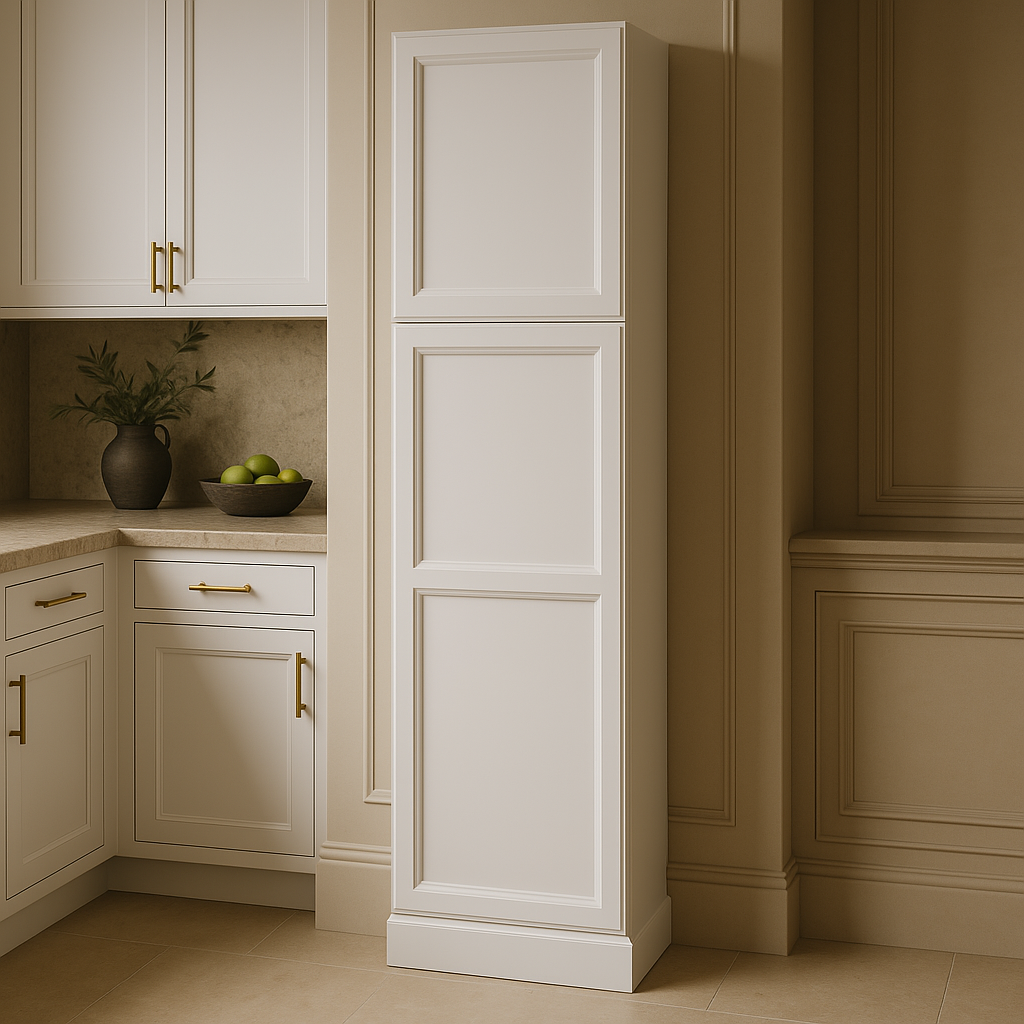 PELHAM & WHITE Keyport Shaker Pantry Cabinet - 18" W x 24" D x 84" H, White