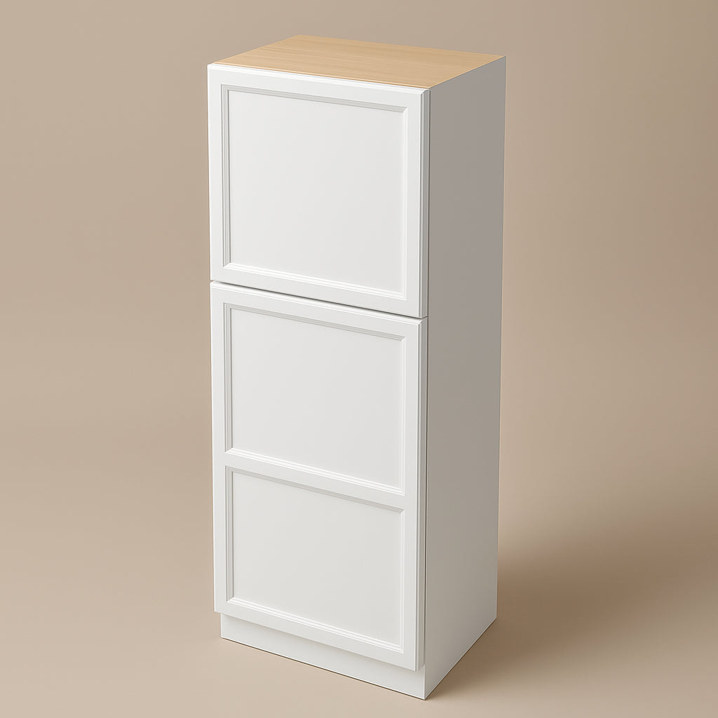PELHAM & WHITE Keyport Shaker Pantry Cabinet - 18" W x 24" D x 84" H, White