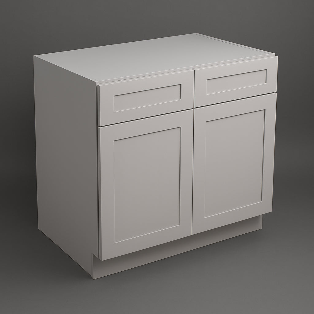 Plywell Shaker Sink Base Cabinet, Gray, Ready to Assemble