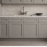 Plywell Shaker Sink Base Cabinet, Gray, Ready to Assemble