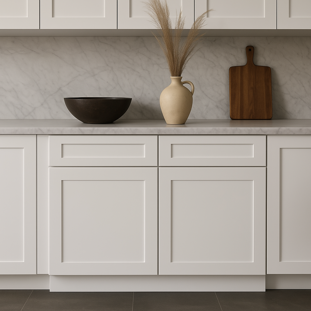 HOMLUX Ready to Assemble Drawer Base Kitchen Cabinet in Shaker White, 33 in. W x 24 in. D x 34.5 in. H