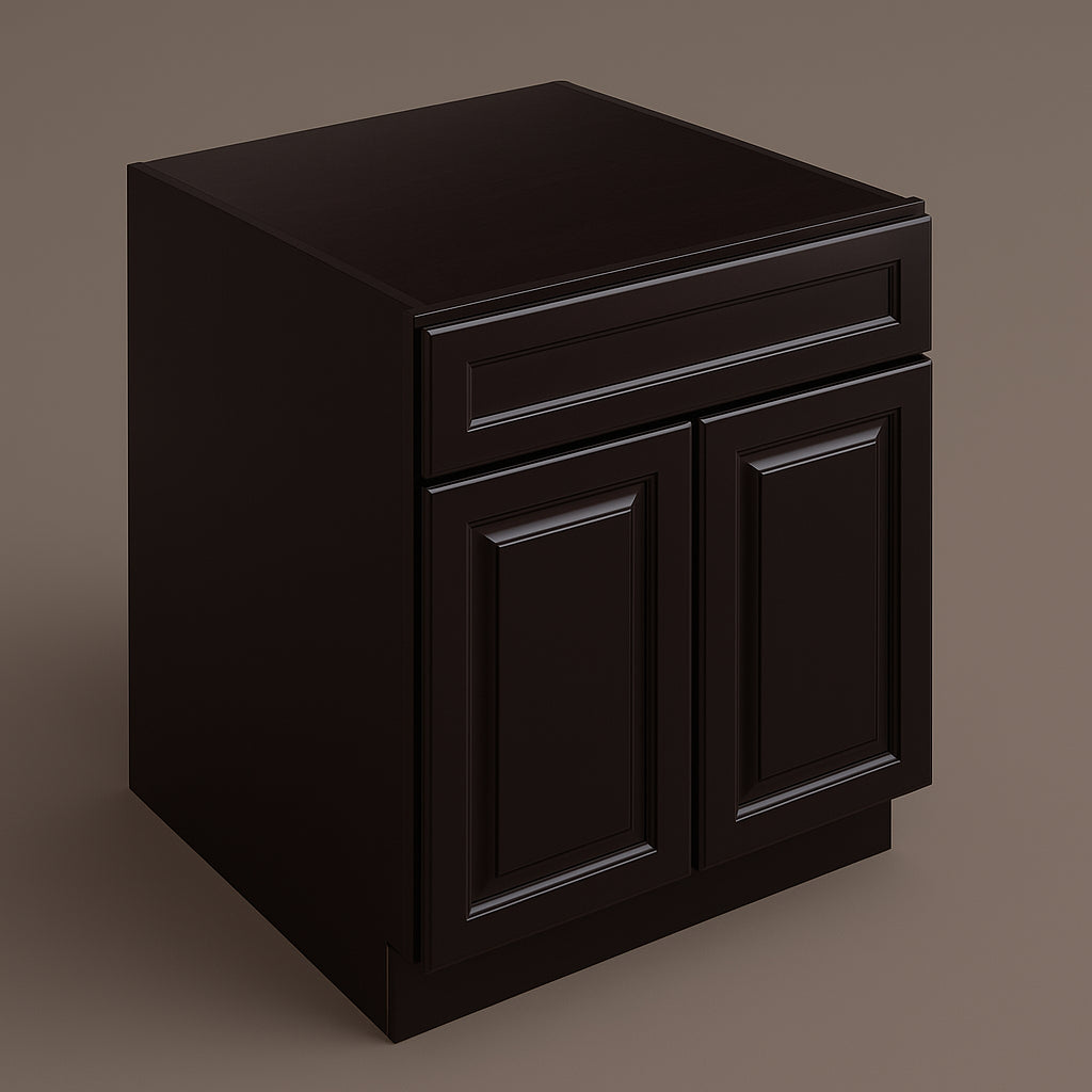 LIFEART CABINETRY Newport Ready to Assemble Base Cabinet, Dark Espresso