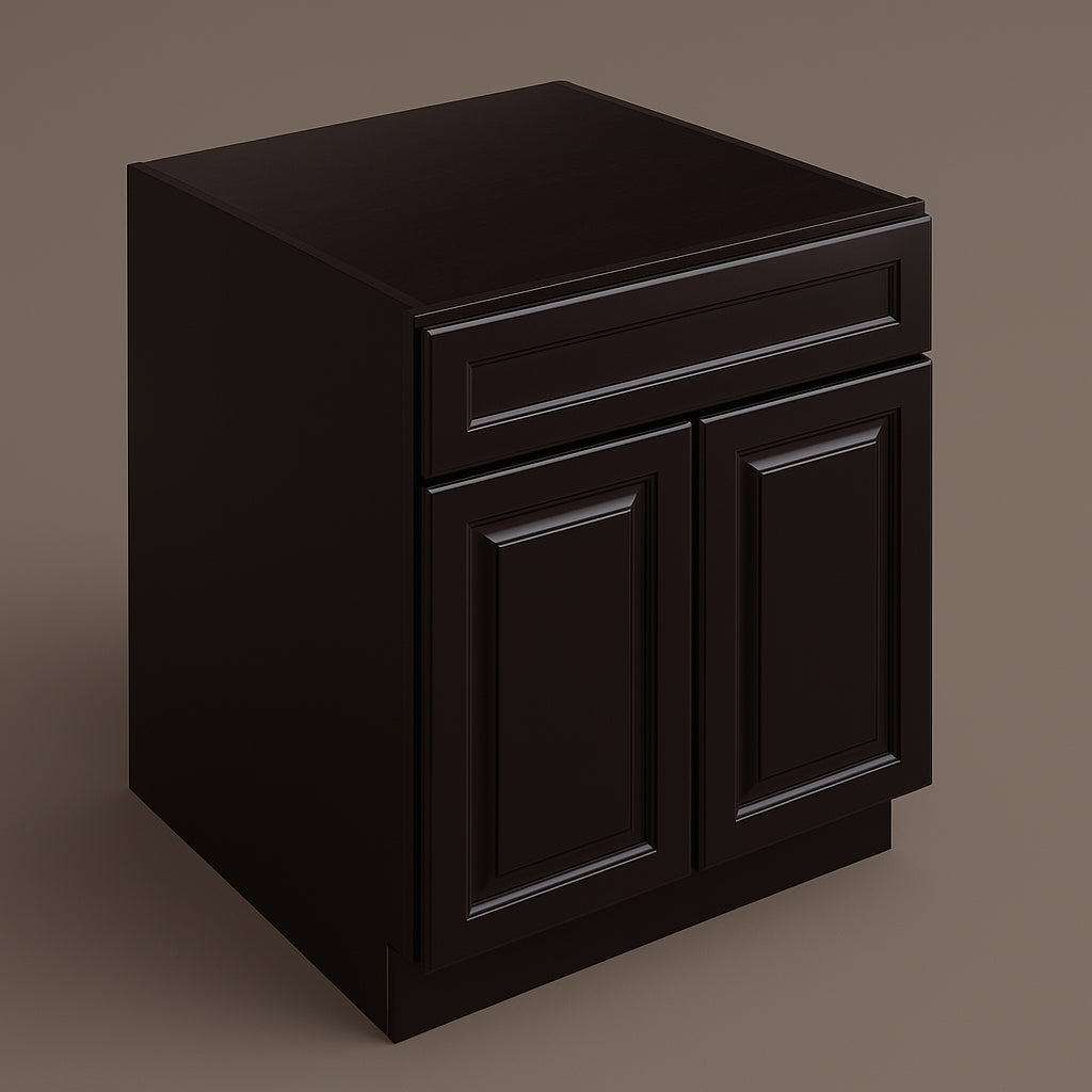 LIFEART CABINETRY Newport Ready to Assemble Base Cabinet, Dark Espresso