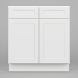HOMEIBRO Shaker Dove Plywood Base Kitchen Cabinet with 2 Drawers and 2 Doors