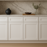 HOMEIBRO Shaker Dove Plywood Base Kitchen Cabinet with 2 Drawers and 2 Doors