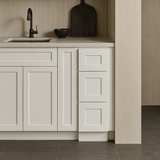 Bremen Cabinetry Shaker Base Drawer Cabinet with 3 Drawers in White