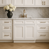 HOMEIBRO Shaker White Plywood Sink Base Cabinet - 30-in W x 24-in D x 34.5-in H