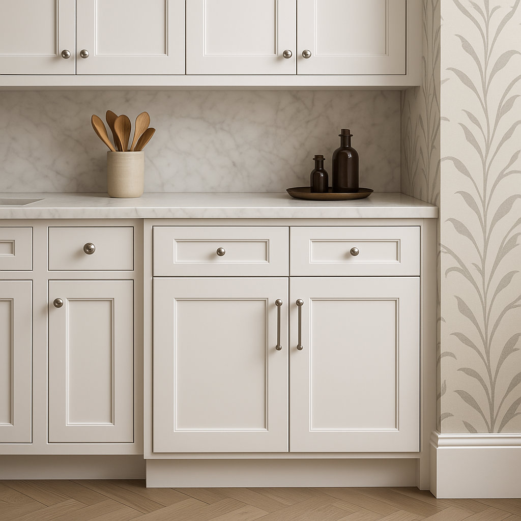 HOMEIBRO Shaker Dove Plywood Base Kitchen Cabinet with 2 Drawers and 2 Doors