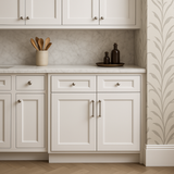 HOMEIBRO Shaker Dove Plywood Base Kitchen Cabinet with 2 Drawers and 2 Doors