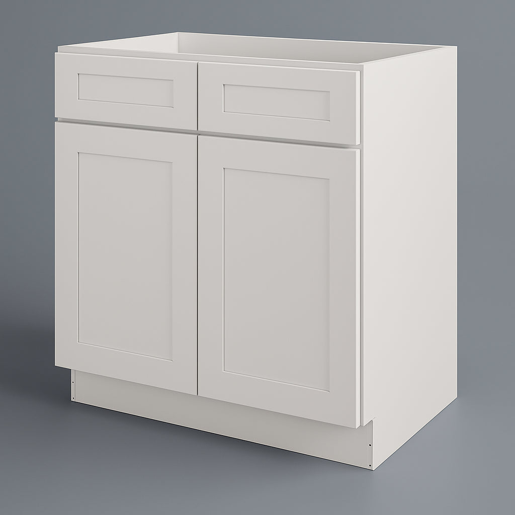 HOMEIBRO Shaker Dove Plywood Base Kitchen Cabinet with 2 Drawers and 2 Doors