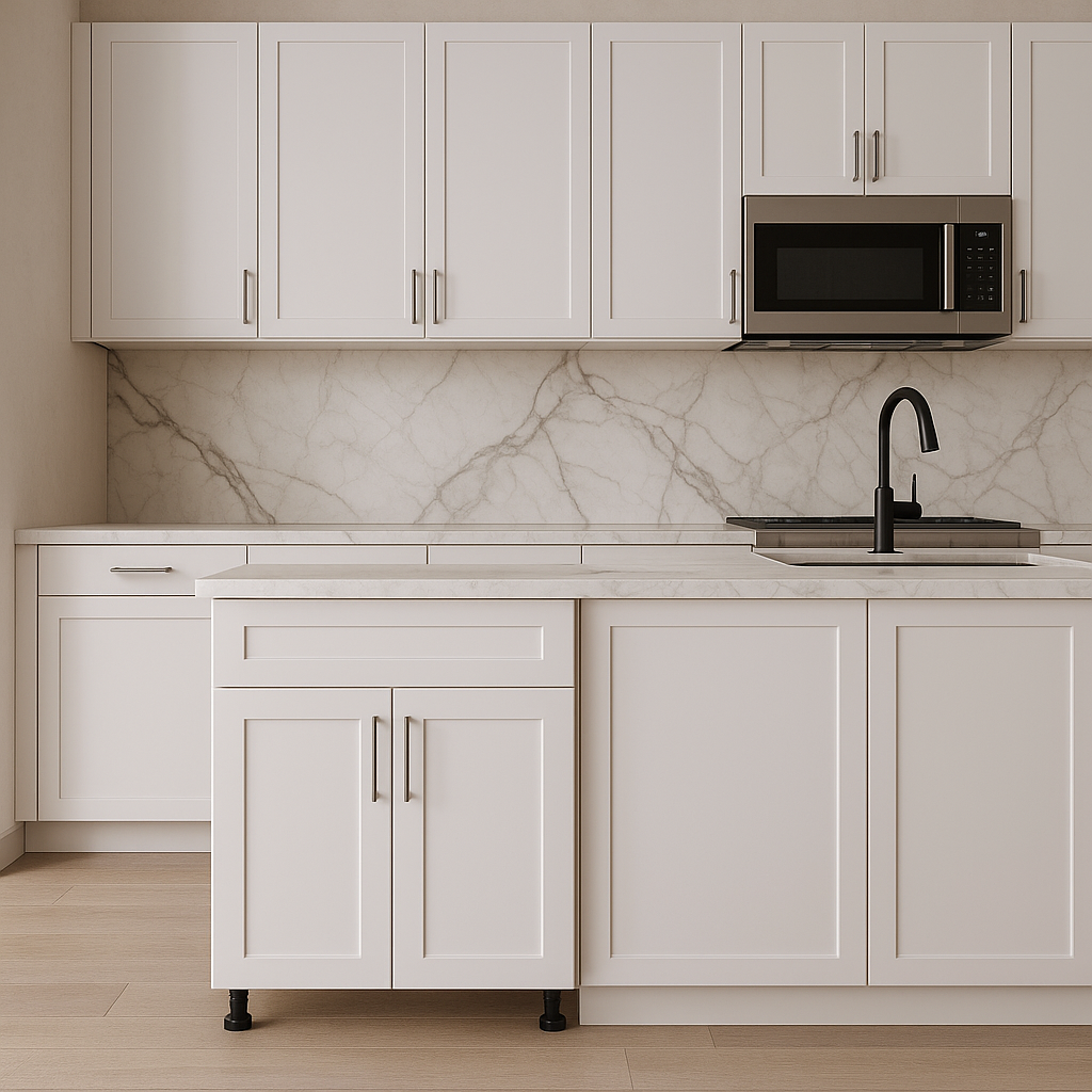 Cambridge Everest 36 in. White Shaker Base Kitchen Cabinet