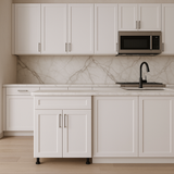 Cambridge Everest 36 in. White Shaker Base Kitchen Cabinet