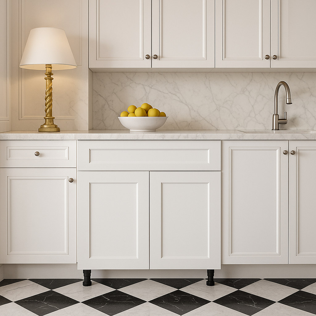 Cambridge Everest 36 in. White Shaker Base Kitchen Cabinet