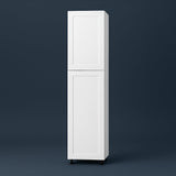 Cambridge Everest White Shaker Pantry Kitchen Cabinet, 18 in. W x 24 in. D x 90 in. H