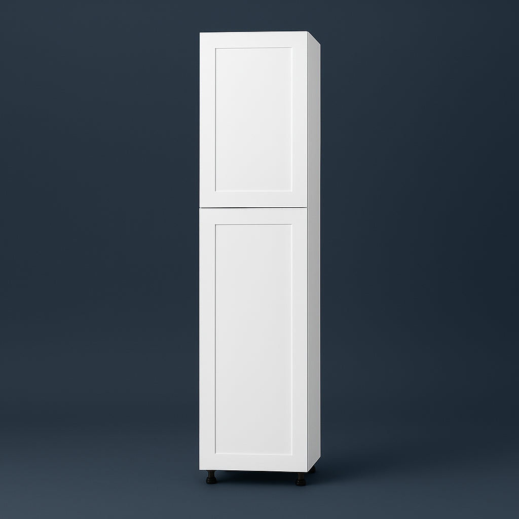 Cambridge Everest White Shaker Pantry Kitchen Cabinet, 18 in. W x 24 in. D x 90 in. H