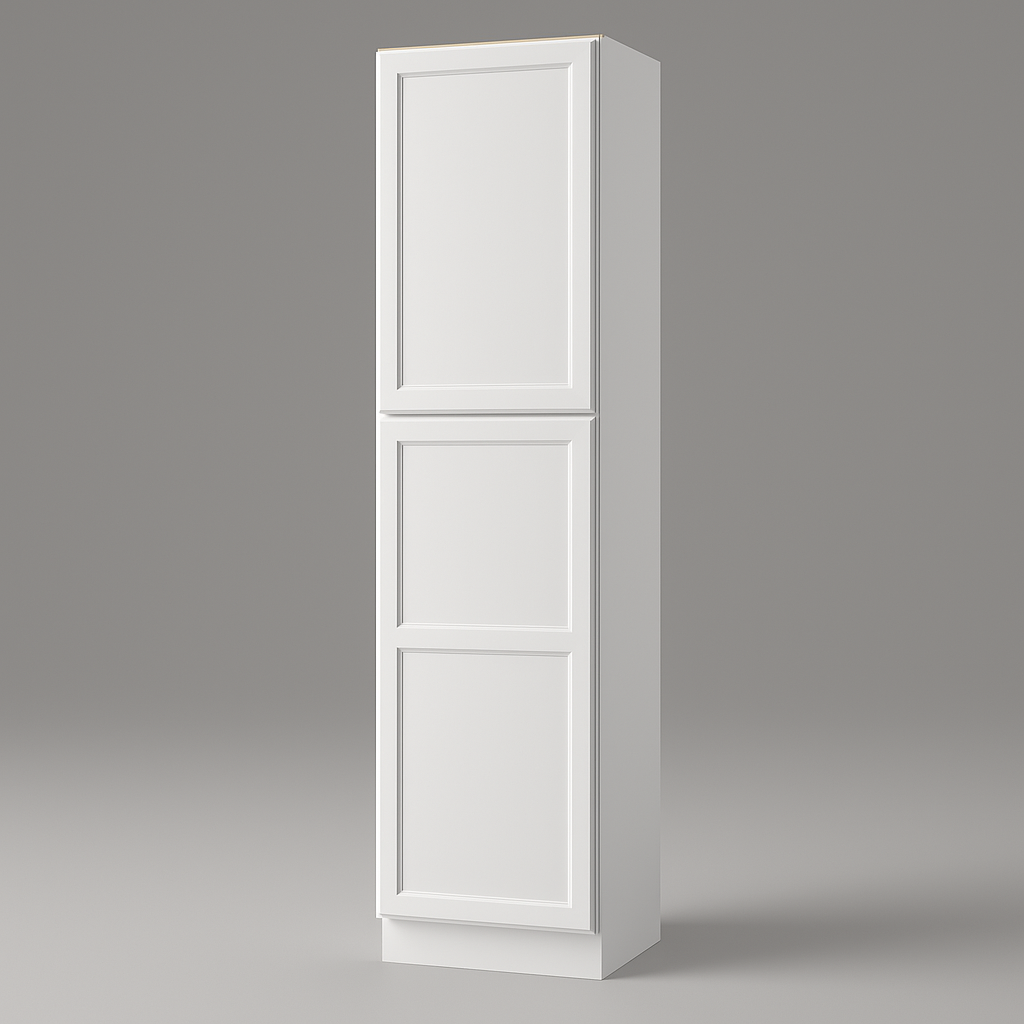 PELHAM & WHITE Keyport Shaker Pantry Cabinet - 18" W x 24" D x 96" H, White