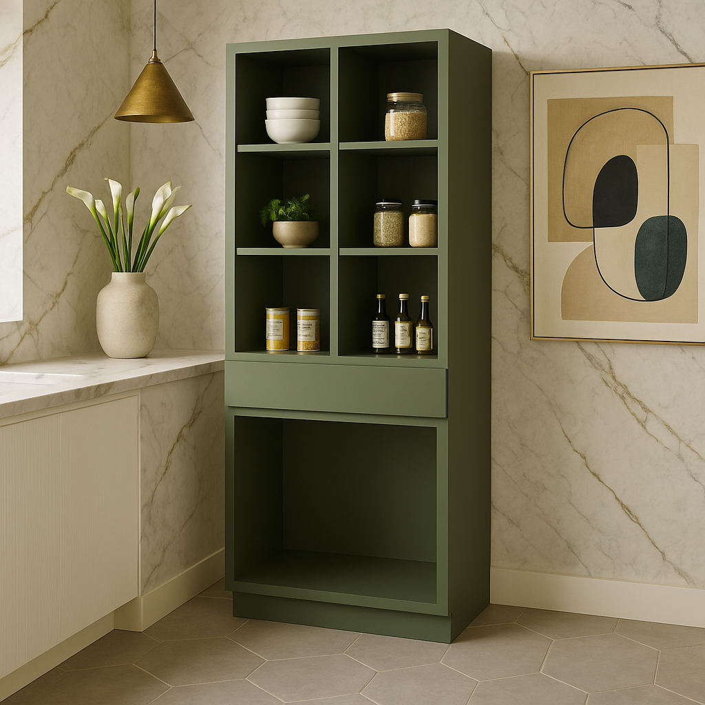 Hampton Bay Avondale 36" Fern Green Shaker Pantry Cabinet
