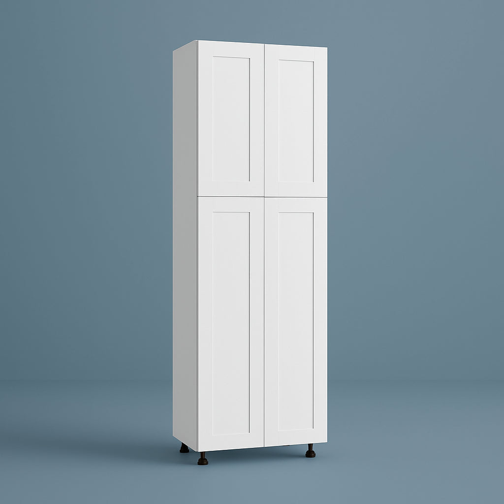 Cambridge Everest 30 in. W x 24 in. D x 84 in. H Ready to Assemble Shaker Pantry Kitchen Cabinet in White