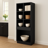 Hampton Bay Avondale 36" x 24" x 96" Shaker Open Pantry Cabinet in Raven Black