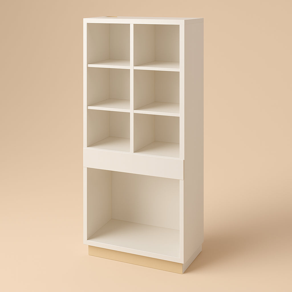 Hampton Bay Avondale Shaker Open Pantry Kitchen Cabinet in Antique White