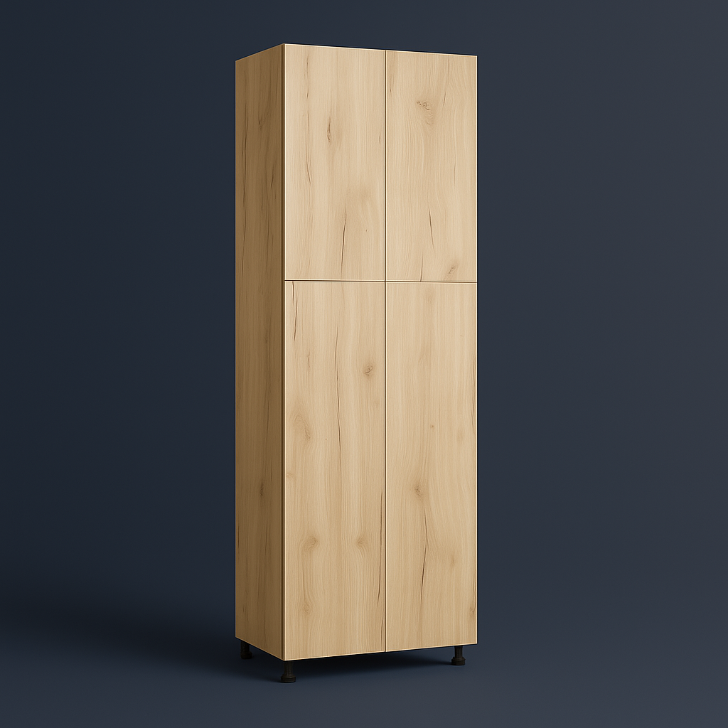 Cambridge Radiance Ready-to-Assemble Slab Pantry Kitchen Cabinet, Light Oak, 30x24x84 in.