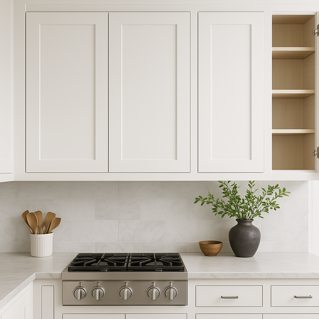 Bremen Cabinetry Shaker Wall Cabinet with Adjustable Shelves, White