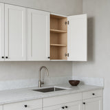 Bremen Cabinetry Shaker Wall Cabinet with Adjustable Shelves, White