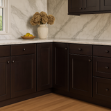 Design House Brookings Solid Wood Lazy Susan Corner Base Cabinet in Espresso